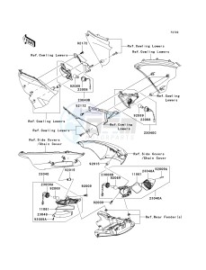 KRF 750 F [TERYX 750 4X4 NRA OUTDOORS] (F8F) C9FA drawing TURN SIGNALS