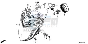 CB500FAD CB500F ABS Continue » UK - (E) drawing HEADLIGHT