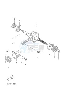 YN50E (2DK1 2DK1 2DK1 2DK1) drawing CRANKSHAFT & PISTON