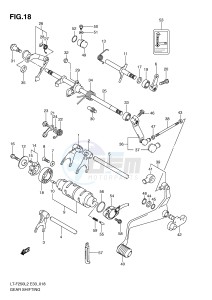 LT-F250 (E33) drawing GEAR SHIFTING