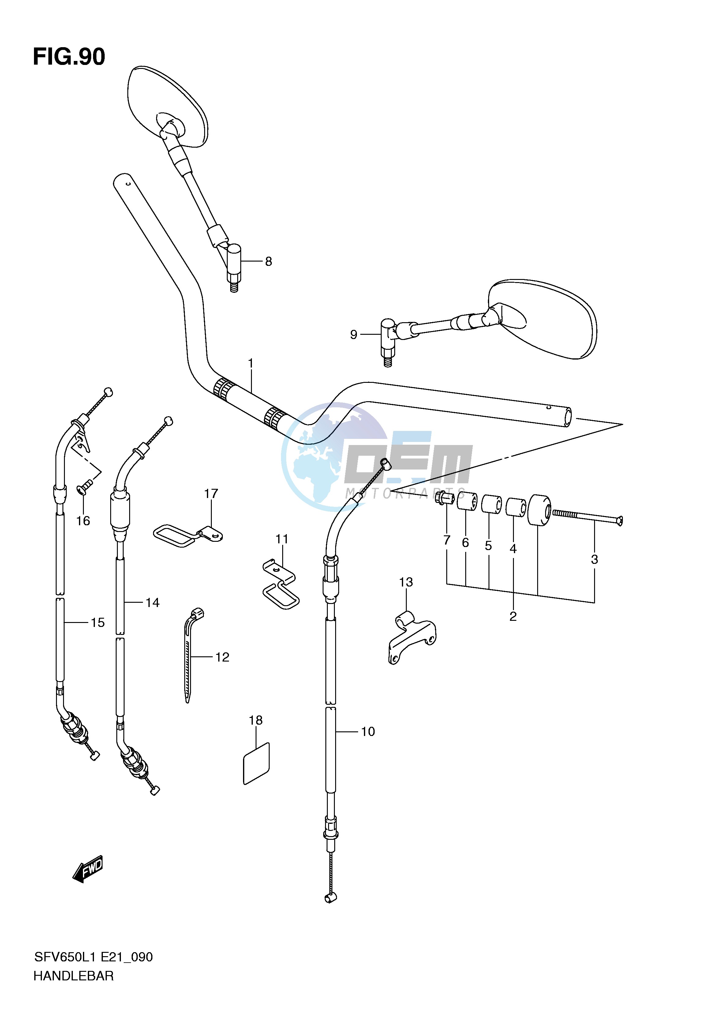 HANDLEBAR (SFV650L1 E24)