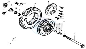 JOYRIDE 125 drawing FRONT WHEEL