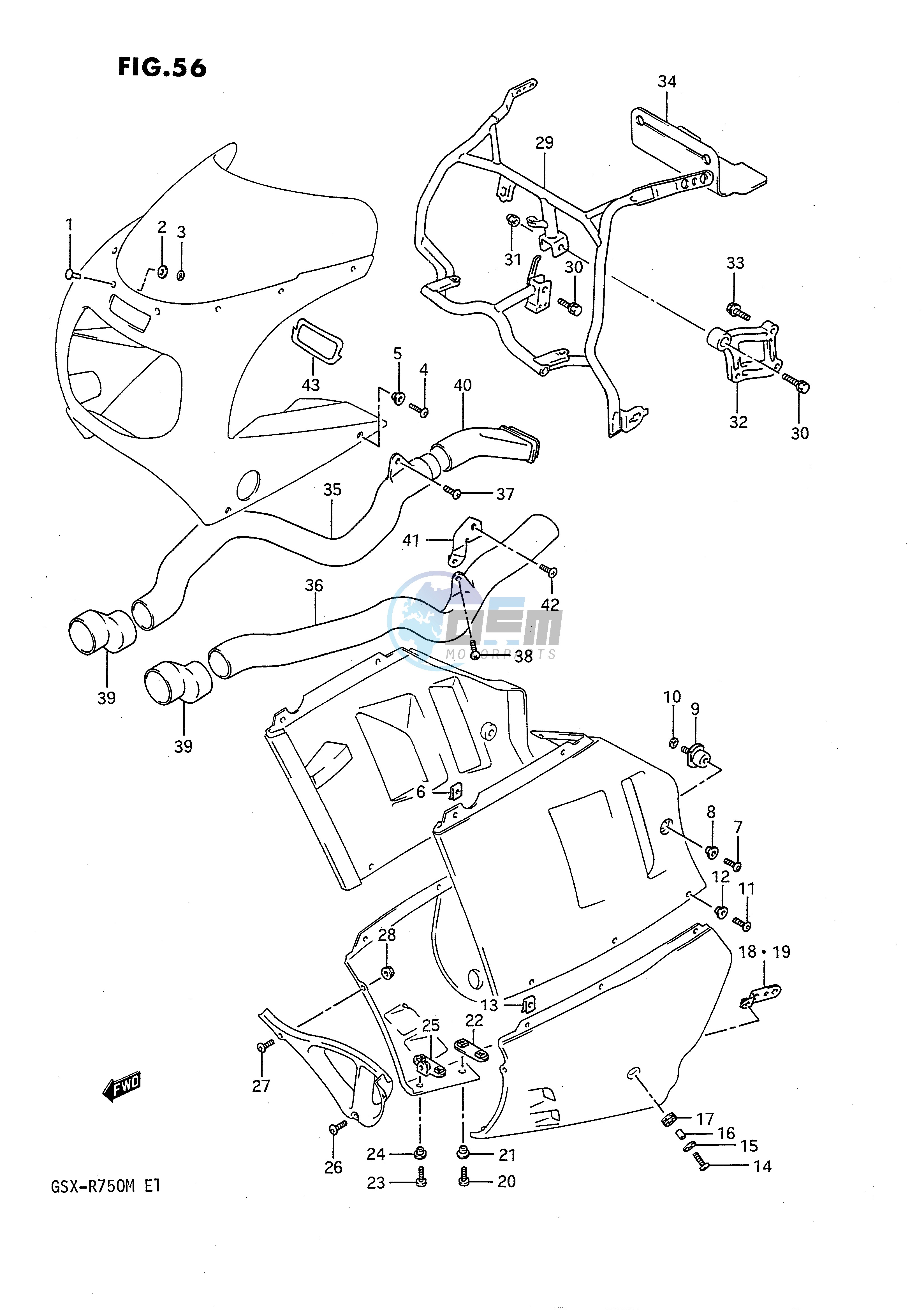 COWLING FITTING SET