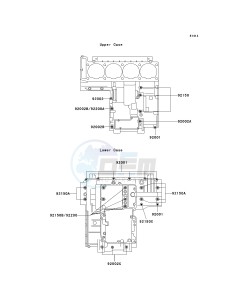 ZX 1100 D [NINJA ZX-11] (D4-D6) [NINJA ZX-11] drawing CRANKCASE BOLT PATTERN