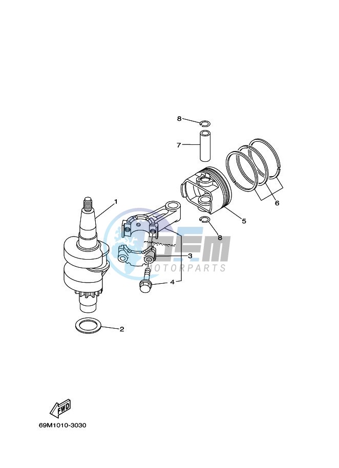 CRANKSHAFT--PISTON