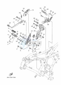 MT-07 MTN690-A (B4CS) drawing STAND & FOOTREST 2