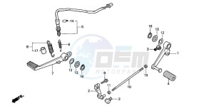 CBR600FR drawing BRAKE PEDAL/CHANGE PEDAL