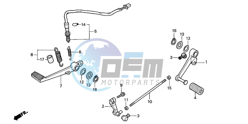 BRAKE PEDAL/CHANGE PEDAL