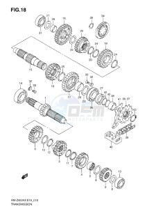 RM-Z 450 drawing TRANSMISSION (K8-L0)