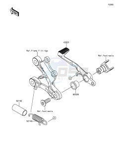 NINJA ZX-6R ABS ZX636FGFA GB XX (EU ME A(FRICA) drawing Brake Pedal