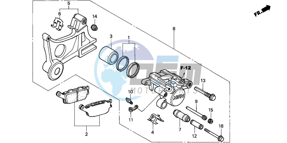 REAR BRAKE CALIPER