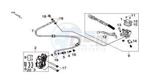 MAXSYM 400 I drawing BRAKE CALIPER FOR / BRAKE LEVER / BRAKE LINES