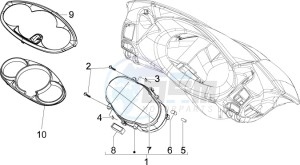 X7 125 ie Euro 3 drawing Meter combination - Cruscotto