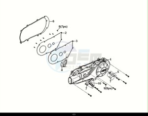 SYMPHONY ST 125 (XL12W1-EU) (E5) (M1) drawing L. CRANK CASE COVER