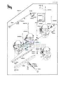 KZ 750 L [L3] drawing CARBUERTOR ASSY