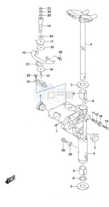 DF 20A drawing Swivel Bracket - Tiller Handle w/Power Tilt