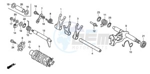 TRX400EX SPORTRAX 400 EX drawing SHIFT DRUM/SHIFT FORK (TRX400EX5,6)