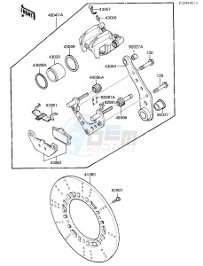 ZX 750 E [GPZ 750 TURBO] (E1-E2) [GPZ 750 TURBO] drawing REAR BRAKE