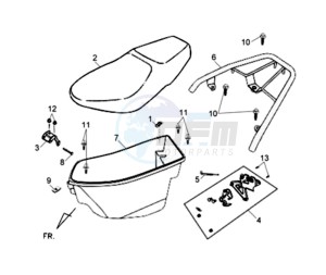 ORBIT II 50 TS L1-L6 drawing HELMET BOX