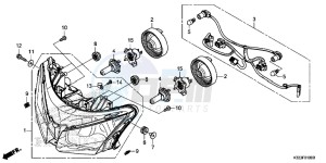 CBR250RAF CBR250RA Europe Direct - (ED) drawing HEADLIGHT