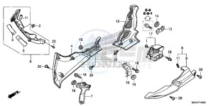 VFR1200XDLF CrossTourer - VFR1200X Dual Clutch 2ED - (2ED) drawing LOWER COWL