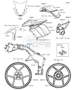 Z1000SX ZX1000LGF FR GB XX (EU ME A(FRICA) drawing Decals(Green)