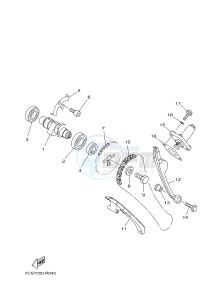 YB125 (2CS8) drawing CAMSHAFT & CHAIN