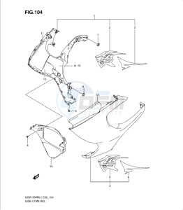 GSX1300R drawing SIDE COWLING (GSX1300RUFL1 E19)