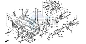 CB125T drawing CYLINDER HEAD