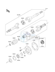 KAF 620 R [MULE 4010 TRANS4X4] (R9F-RAFA) RAFA drawing DRIVE SHAFT-REAR