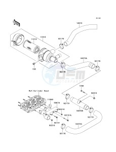 KAF 950 B [MULE 3010 DIESEL 4X4] (B2-B3) [MULE 3010 DIESEL 4X4] drawing AIR CLEANER