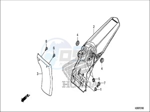 CRF125FBH Europe Direct - (ED) drawing REAR FENDER