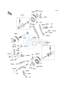 KVF 650 D ([BRUTE FORCE 650 4X4] (D6F-D9F) D7F drawing CAMSHAFT-- S- -_TENSIONER