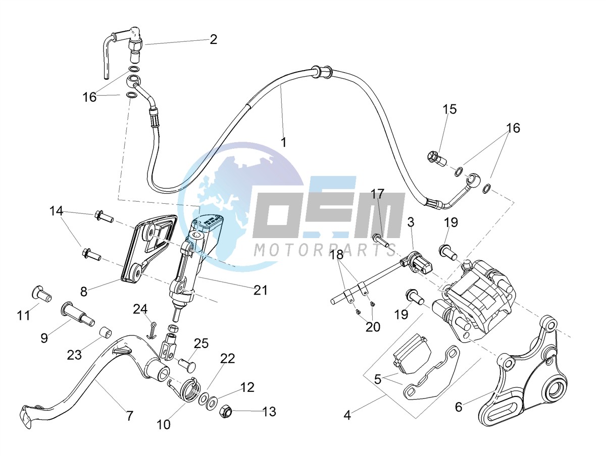 Rear brake system