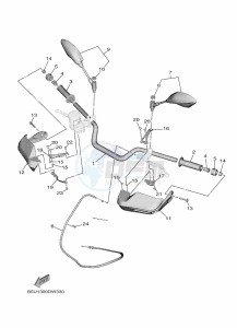 TRACER 9 MTT890 (B5UE) drawing STEERING HANDLE & CABLE