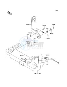 KVF360 KVF360B7F EU drawing Brake Pedal