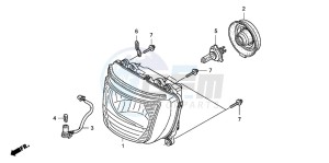 CB1300A CB1300SUPER FOUR drawing HEADLIGHT (CB1300S/SA)