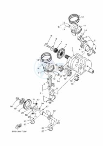 YZF320-A YZF-R3 (B7P1) drawing CRANKSHAFT & PISTON