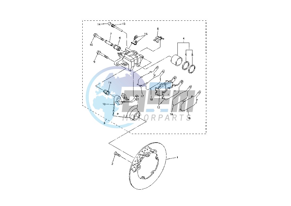 REAR BRAKE CALIPER