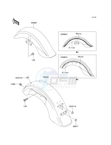 VN 1500 T [VULCAN 1500 CLASSIC] (6F) T6F drawing FENDERS