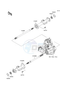 KAF400 A [MULE 610 4X4] (A1) A1 drawing REAR AXLE