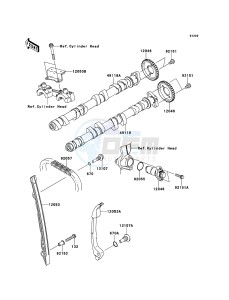 VERSYS_1000 KLZ1000ACF FR GB XX (EU ME A(FRICA) drawing Camshaft(s)/Tensioner