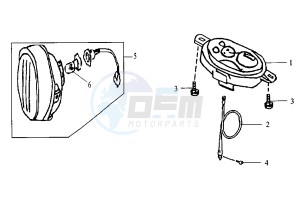 FIDDLE - 50 cc drawing HEADLIGHT