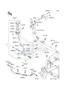 VN 900 B [VULCAN 900 CLASSIC] (6F-9F) B7F drawing REAR MASTER CYLINDER