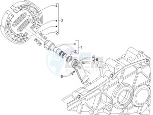 Liberty 125 4t Sport (UK) UK drawing Rear brake - Brake jaw