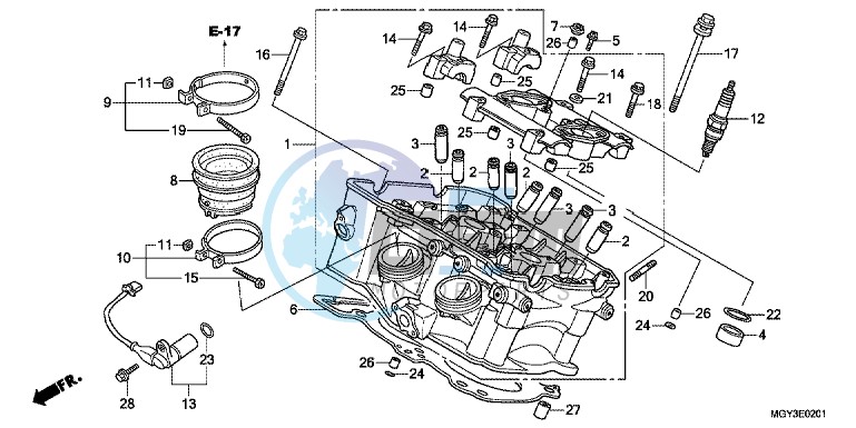 CYLINDER HEAD (REAR)