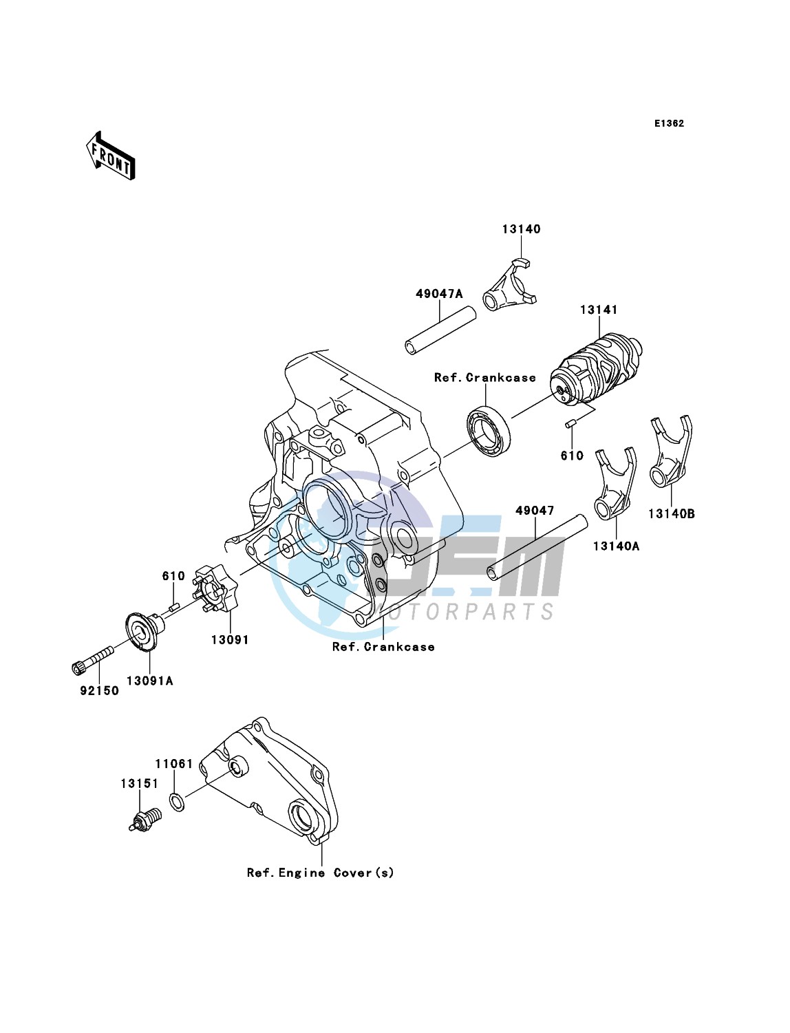 Gear Change Drum/Shift Fork(s)