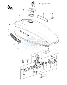 KZ 400 C (C1) drawing FUEL TANK