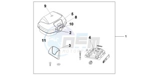 NSS250X FORZA X drawing TOP BOX 45L CYBER SILVER