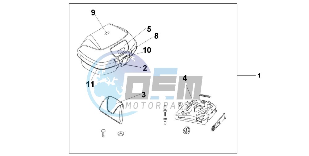 TOP BOX 45L CYBER SILVER